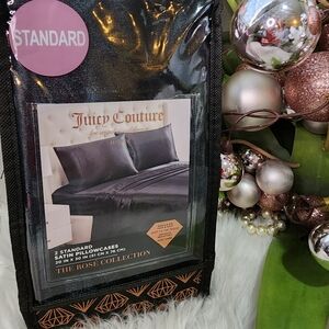 Juicy Coulture oulture The Rose Collection 2 standard Satin pillowcases